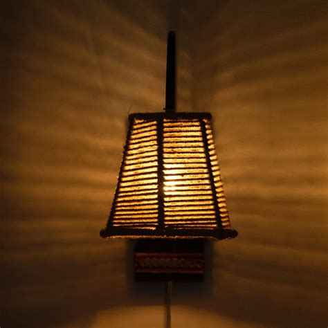 ExclusiveLane Wooden Wall Lamp Wall Lights for Living Room | 'Jute ...
