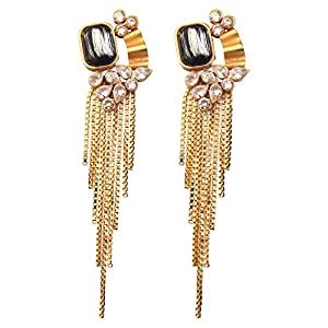 Buy BONHEUR Fashion Jewellery Earring Latest Collection Gold Plated ...