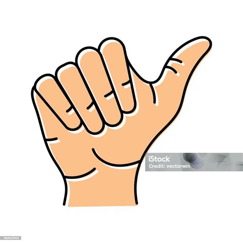 Opposable Thumb Human Evolution Color Icon Vector Illustration Stock ...
