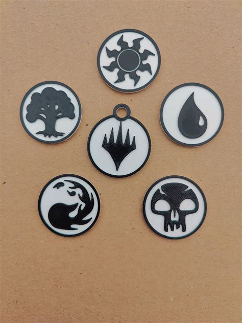Magic: the Gathering Mana Symbols Keychain or Token/coin - Etsy