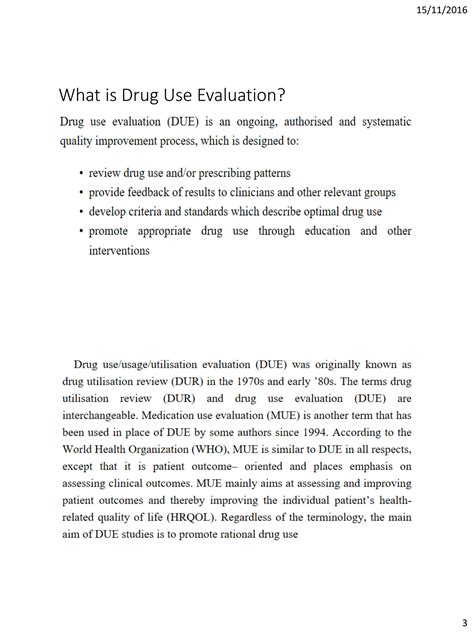SOLUTION: Lecture 5 pharmacy prcatice drug utilization evaluation ...