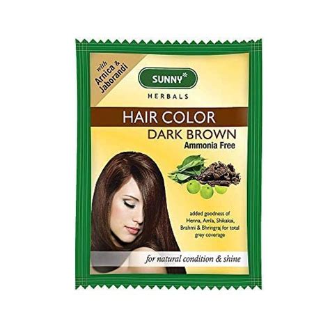 Buy Sunny Herbals Hair Color Powder Dark Brown, 240 gm (20gm x 12 ...