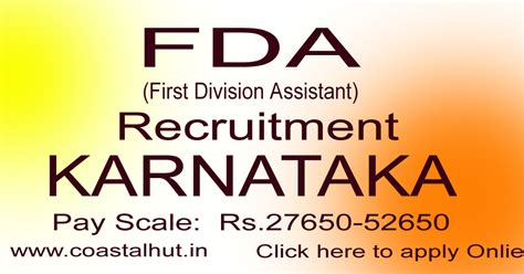 FDA Recruitment- Karnataka