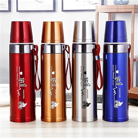 BIMYOU Stainless Steel Double Wall Vacuum Water Bottle 750ml Flask ...