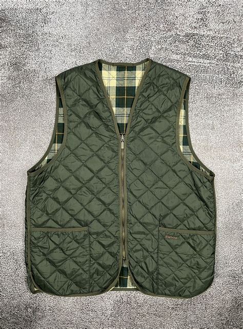 Barbour Barbour quilted waistcoats vest pocket logo casual vintage ...