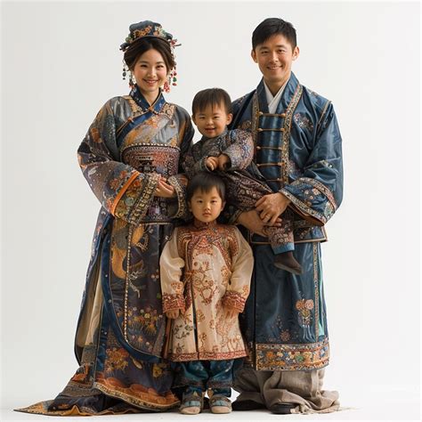 A happy chinese family | Premium AI-generated image