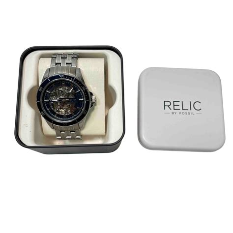 Relic by Fossil Men's ZR77337 Stainless Steel Skeleton Dial Watch