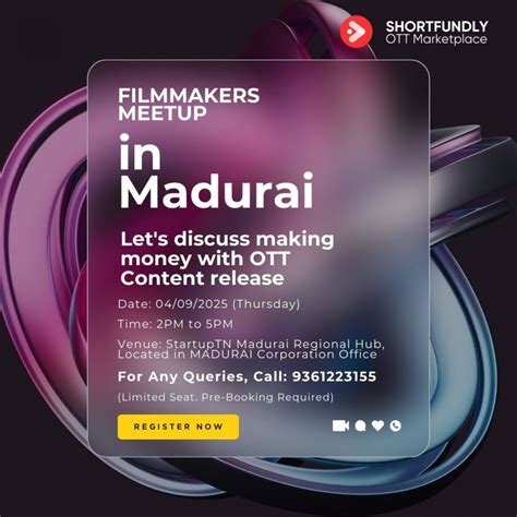 Filmmakers Meetup in Madurai – Making Money with OTT Content Release ...