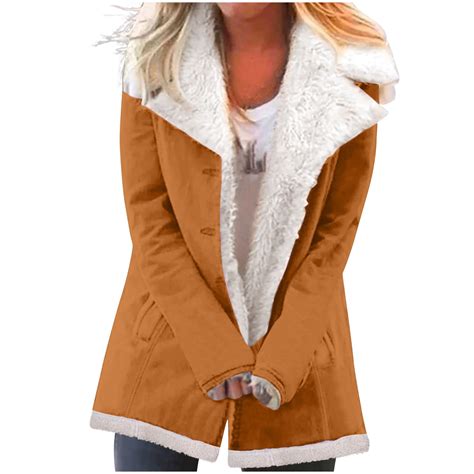 RYDCOT Sherpa Lined Jacket Women Winter Coat for Women 2024 Plush ...