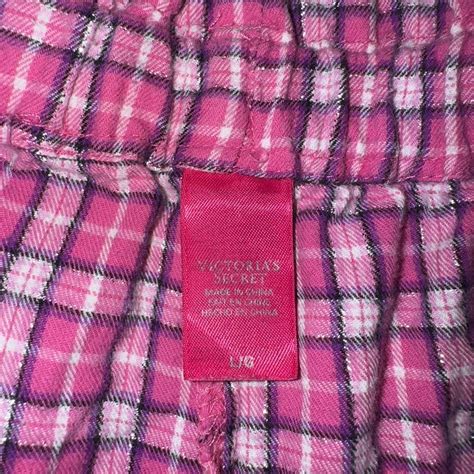 Victoria’s Secret Pink Plaid Pajama Pants -... | Depop