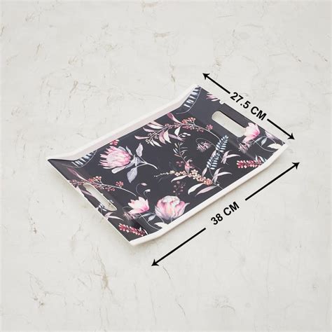 Buy Meadows-Protea Purple Printed Melamine Tray - 38x27.5cm from Home ...