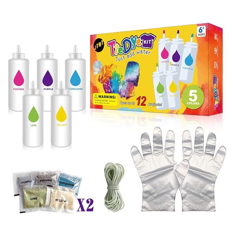 Tie-Dye Kit,Fabric Textile Paints Colorful Tie Dying Sets, Muti-Color ...