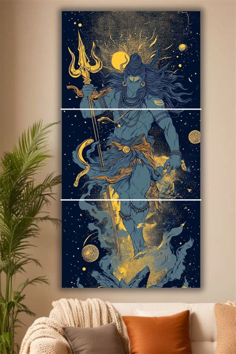God Shiv divine split posters – Luxen Art Gallery