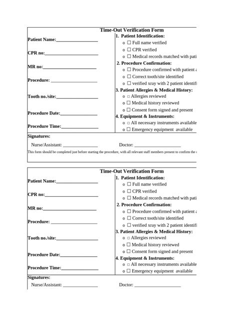 Image result for Time Out Procedure Checklist