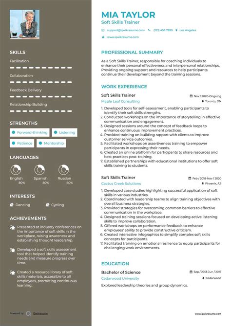 10+ Soft Skills Trainer Resume Samples & Templates for 2025