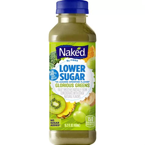 Naked Juice Lower Sugar Glorious Greens Fruit Smoothie - Shop Shakes ...