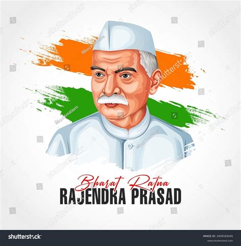Rajendra Prasad First President India Indian Stock Vector (Royalty Free ...