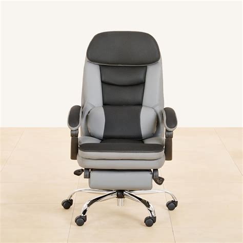 Buy Galileo Faux Leather Gaming Chair with Leg Support - Black from ...