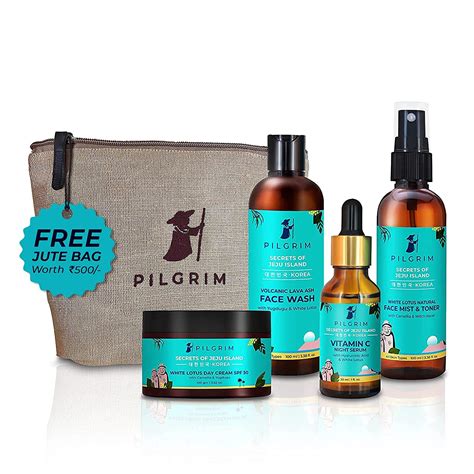 Pilgrim Korean Beauty Flawless Skin Face Care Kit With Vitamin C Night ...