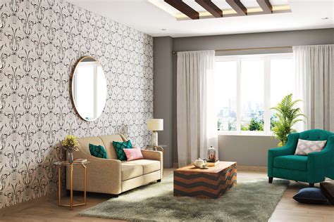 100+ Living Room Wallpaper Design | Ideas For Your Interiors - Livspace