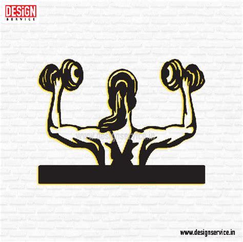 Laser Cutting Design Body Building Wall Art – Design Service
