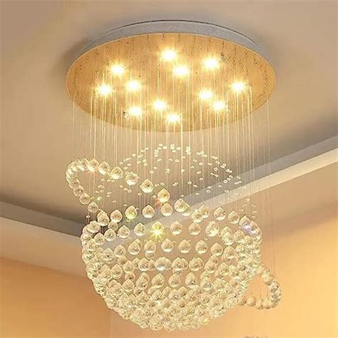 Buy Harold Electricals Galaxy Flush Mount Crystal Chandelier ...