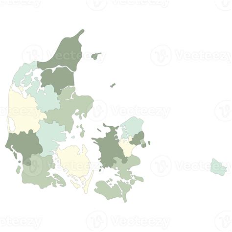 Denmark map with administrative provinces. Map of Denmark 32833429 PNG