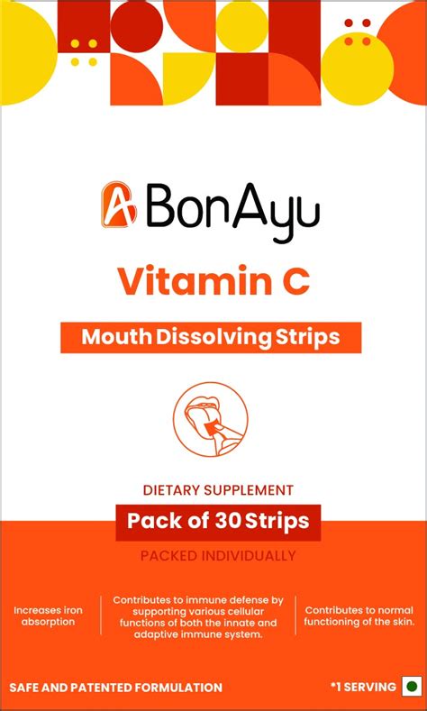 BonAyu Vitamin C for Adults Mouth Dissolving Strips : Amazon.in: Health ...