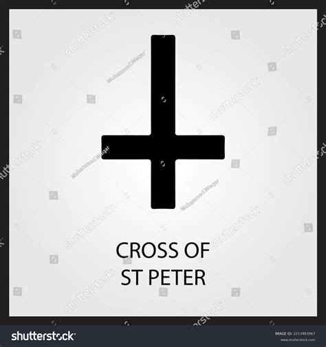 Cross St Peter Religious Icon Vector Stock Vector (Royalty Free ...