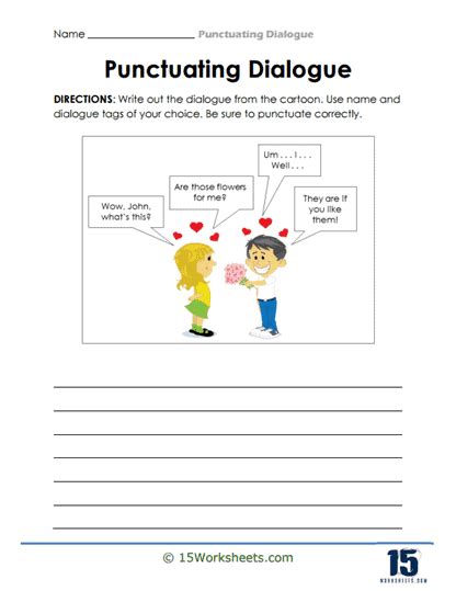 Write a Dialogue Worksheet 的图像结果
