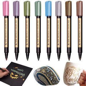 Flipkart.com | ELITEHOME Metallic Marker Pens Fine Tip, Set of 8 ...