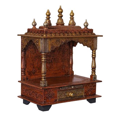 UNIVERSAL ART Wooden Temple/Mandir/Pooja Ghar/Mandapam with Drawer ...