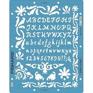 Fiskar 5625 SHAPEBOSS STENCIL SCRIPT LETTERS : Amazon.in: Home & Kitchen
