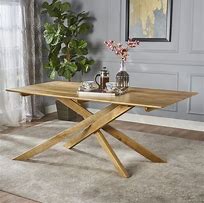 Image result for Narrow Solid Wood Dinibng Table