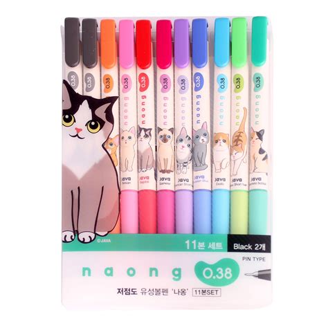 Xeno Naong Style Cat Character Color Ball Point Pen 0.38 Mm - Pack of ...
