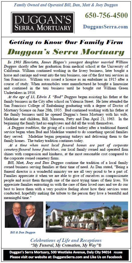 Getting to Know our Family Firm Duggan's Serra Mortuary®