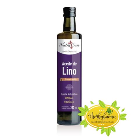 ACEITE DE LINO GOURMET 250 ML. NUTRASEM – Hierbabuena Almacén De Ramos Naturales