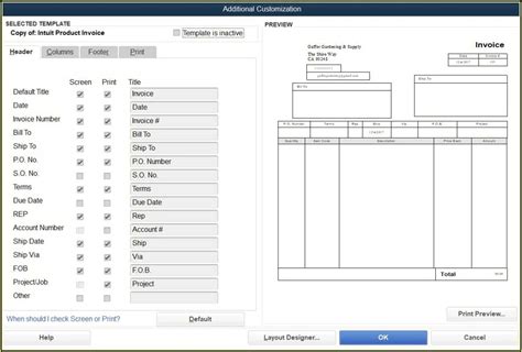 Image result for QuickBooks Invoice Examples