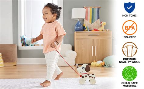 Buy Wembley Wooden Pull Along Toy – Elephant | Pull String Toys for ...