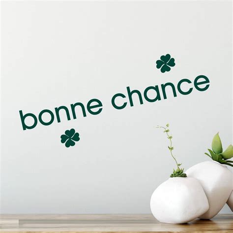 Wandtattoo Bonne Chance - Frazösisches Wandtattoo Bonne Chance für viel ...