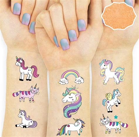 Party Propz Unicorn Theme Tattoo Sticker - Set of 10 Sheets, Tattoo ...