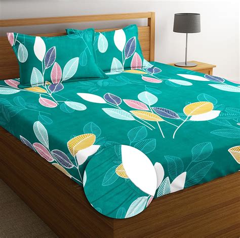 Buy BSB HOME Style Cotton Feel Glace Cotton Elastic Fitted Printed King ...