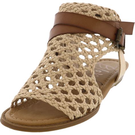 Blowfish Women's Balla-D Gold Woven Draped Micro/Wheat D Mid-Top Wedged ...