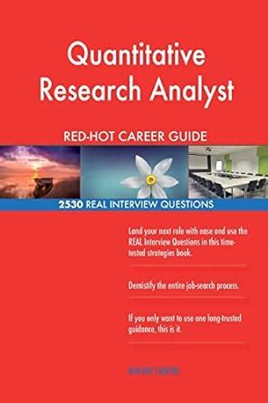 Quantitative Research Analyst RED-HOT Career; 2530 REAL Interview ...