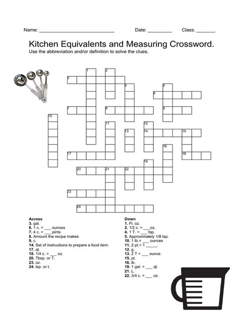 Worksheet Cooking Measurement 的图像结果