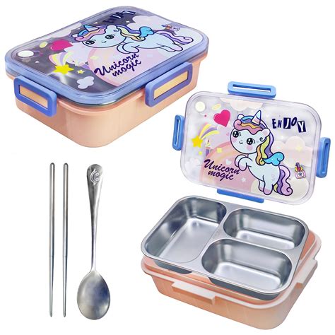 Buy FunBlast Unicorn Lunch Box for School Kids, Compartment Lunch Box ...