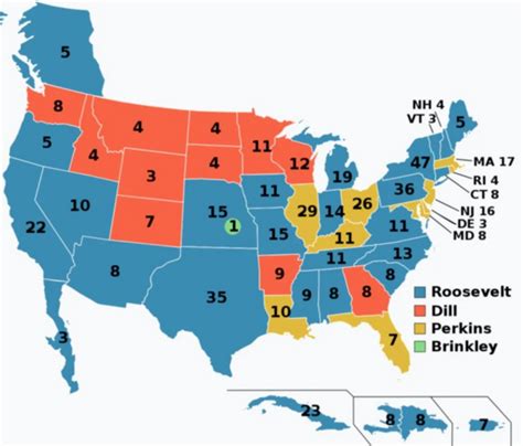 FDR Election Map 的图像结果
