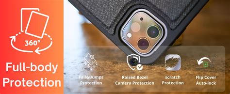 ProElite Wireless Bluetooth TouchPad Keyboard Case Cover for Moto Pad ...