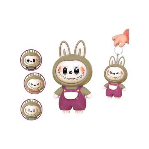 Labubu change face cartoon keychain, Labubu doll bag India | Ubuy
