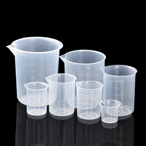 Buy 7 PCS Measuring Cup Plastic Beaker Measuring Jugs Transparent Labs ...